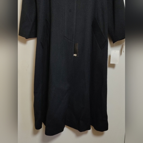 Kasper Womens Longline Black Wool Coat - Picture 2 of 14